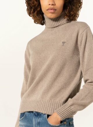 AMI De Coeur Rollkragenpullover Damen, Beige