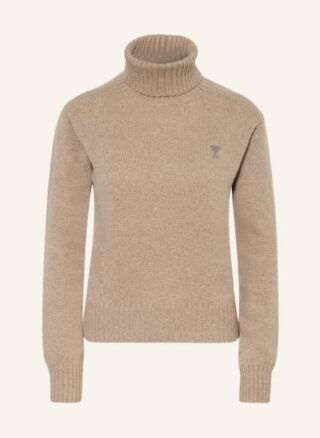 AMI De Coeur Rollkragenpullover Damen, Beige