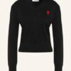 AMI De Coeur aus Merinowolle Pullover Damen, Schwarz