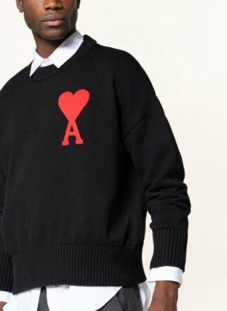 AMI Pullover Herren, Schwarz