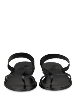ANCIENT GREEK SANDALS Daphnae Zehentrenner Damen, Schwarz