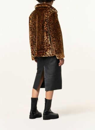 ANINE BING Molly Felljacken Damen, Schwarz
