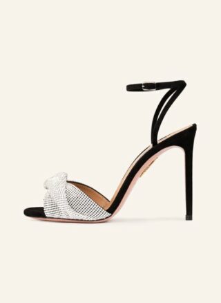AQUAZZURA Crystal Twist Sandaletten Damen, Schwarz
