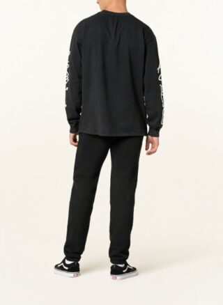 ASKYURSELF Scribt Longsleeve Herren, Schwarz