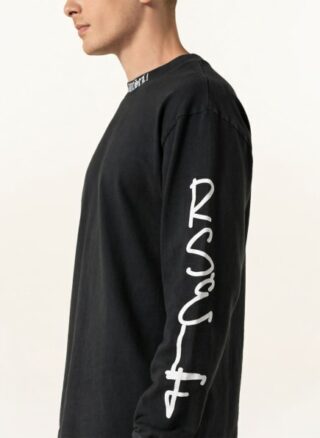 ASKYURSELF Scribt Longsleeve Herren, Schwarz