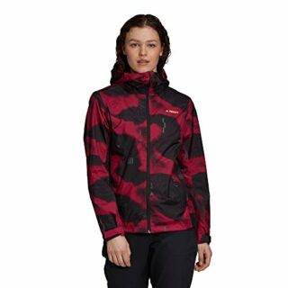 Adidas Camo Regenjacke Damen, Schwarz