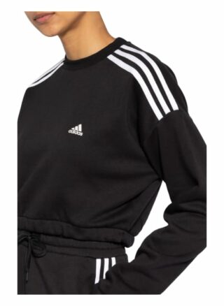 Adidas Crop Crew Sweatshirt Damen, Schwarz