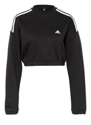 Adidas Crop Crew Sweatshirt Damen, Schwarz