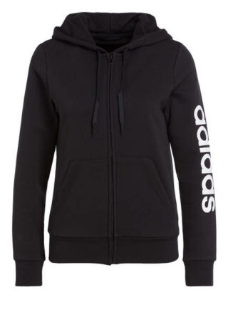 Adidas Essentials Linear Strickjacke Damen, Schwarz