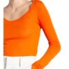 American vintage Massachusetts Longsleeve Damen, Orange