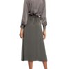 American vintage Wid A-Linien-Rock Damen, Grau