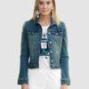 Amy Vermont Jeansjacke Damen, Blau