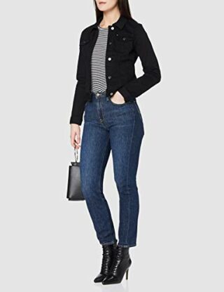 Armani Exchange 8 6 Ounces Jeansjacke Damen, Schwarz