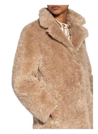 B & L Kunstfell-Mantel Damen, Beige