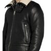 BE EDGY Austin Lederjacke Herren, Schwarz