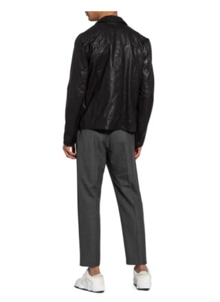 BE EDGY Becarlos Lederjacke Herren, Schwarz