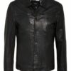 BE EDGY Becarlos Lederjacke Herren, Schwarz