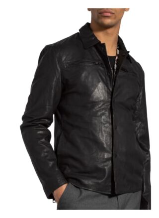 BE EDGY Becarlos Lederjacke Herren, Schwarz