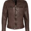 BE EDGY Beeduard Lederjacke Herren, Braun