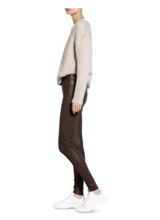 BE EDGY Besasi Lederleggings Damen, Braun