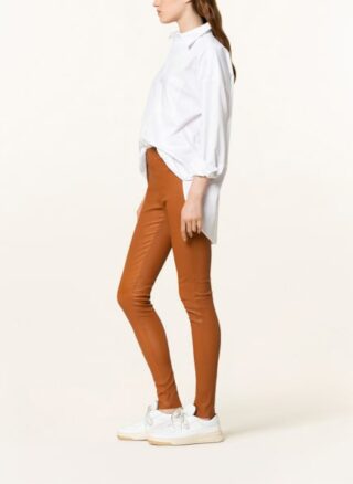 BE EDGY Besasi Lederleggings Damen, Braun