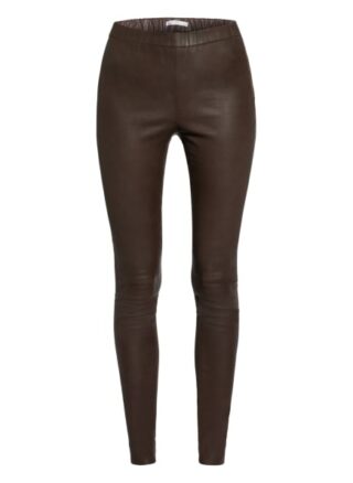 BE EDGY Besasi Lederleggings Damen, Braun