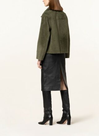 BENEDETTA NOVI Lammfelljacke Damen, Grün