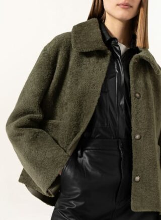 BENEDETTA NOVI Lammfelljacke Damen, Grün