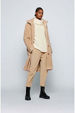 BOSS C_cetedy Fellmantel Damen, Beige