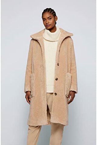 BOSS C_cetedy Fellmantel Damen, Beige