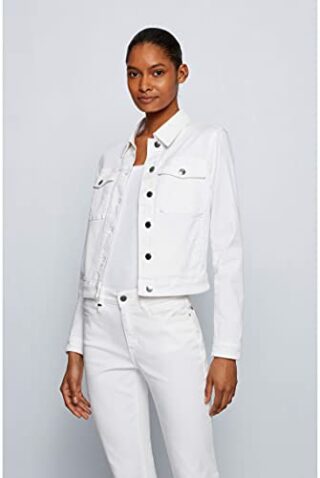 BOSS Denim Jeansjacke Damen, Weiß