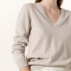 BRUNELLO CUCINELLI Cashmere-Pullover Damen, Weiß