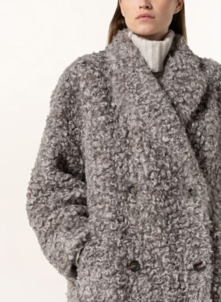 BRUNELLO CUCINELLI Kunstfell-Mantel Damen, Braun