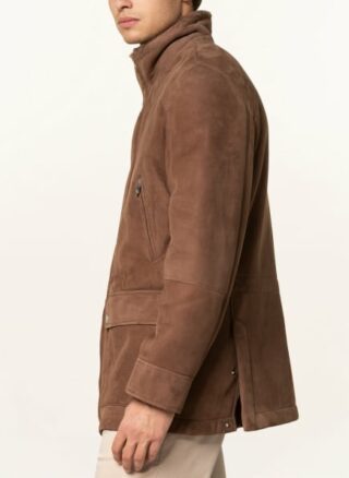 BRUNELLO CUCINELLI Lederjacke Herren, Braun