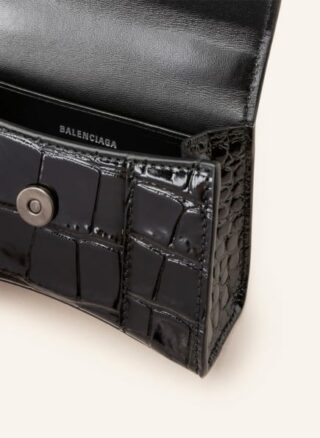 Balenciaga Bag Hourglass Mini Geldbörse Damen, Schwarz