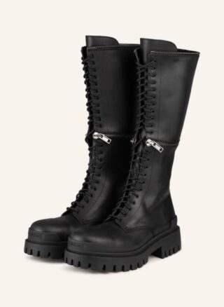 Balenciaga Boots Master Biker Boots Damen, Schwarz