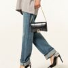 Balenciaga Hourglass Mini Geldbörse Damen, Schwarz