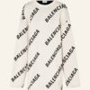 Balenciaga Oversized-Pullover Damen, Weiß