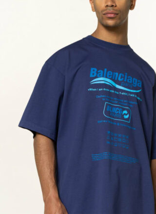 Balenciaga Oversized-Shirt Herren, Blau