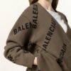 Balenciaga Oversized-Strickjacke Damen, Grün