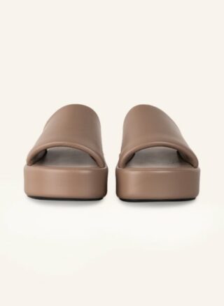 Balenciaga Plateau-Pantoletten Damen, Beige