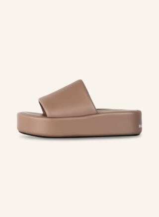 Balenciaga Plateau-Pantoletten Damen, Beige