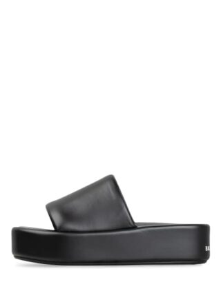 Balenciaga Plateau-Pantoletten Damen, Schwarz