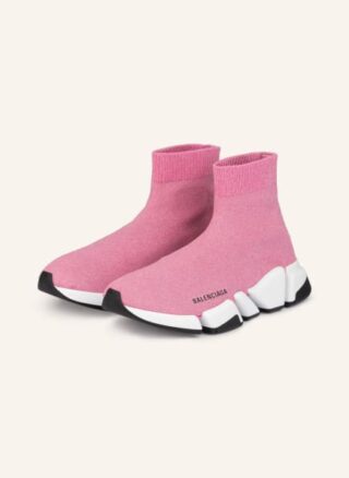 Balenciaga Speed 2.0 Hightop-Sneaker Damen, Pink