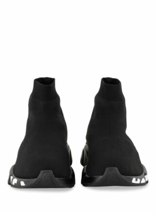 Balenciaga Speed Graffiti Hightop-Sneaker Herren, Schwarz