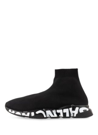 Balenciaga Speed Graffiti Hightop-Sneaker Herren, Schwarz