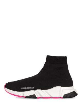 Balenciaga Speed Hightop-Sneaker Damen, Schwarz