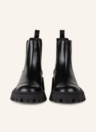 Balenciaga Tractor Bootie Chelsea Boots Herren, Schwarz