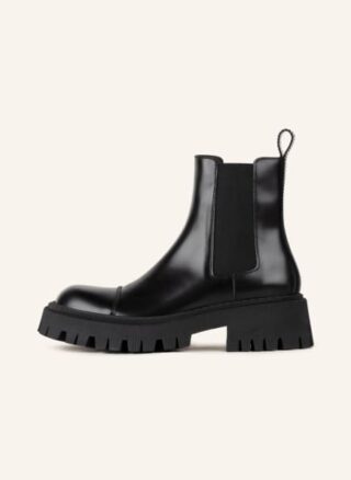 Balenciaga Tractor Bootie Chelsea Boots Herren, Schwarz