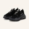Balenciaga Triple S Plateau-Sneaker Damen, Schwarz
